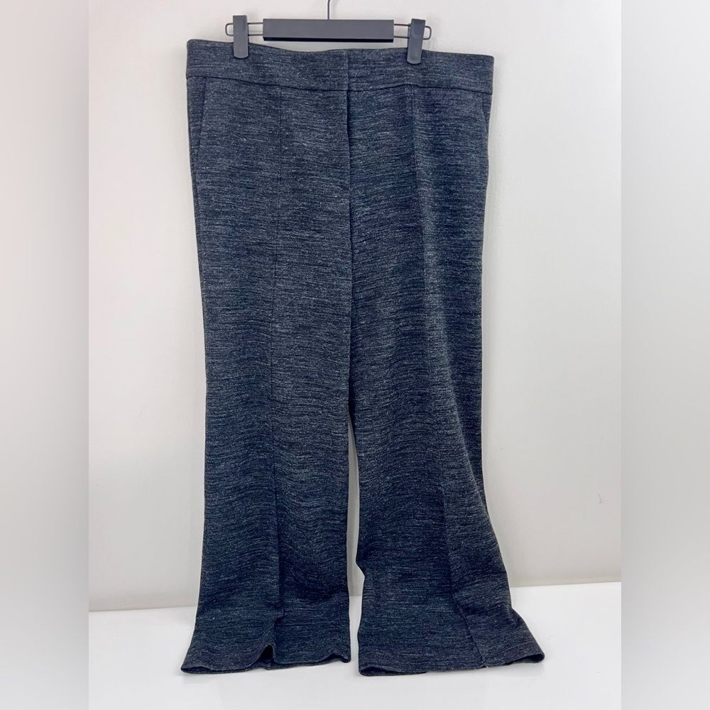 Loft Wide Leg Dress Pants Size 12 Heathered Gray